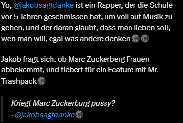 jakobsagtdanke's tweet photo. das ist genial https://t.co/wtlv1riTz0