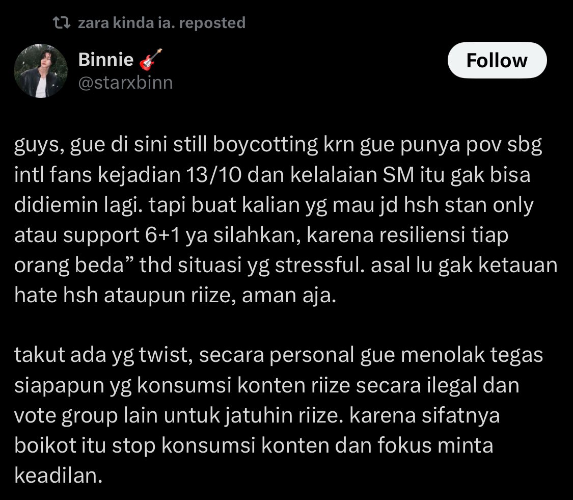 0404admirer's tweet photo. gimana nih kaum boikot satu ini udah koar2 boikot sampe isi timelinenya repost-an perboikotan gak ada sama sekali hype riize lagi tapi avanya pake wonbin apple hair di running riize🤕 malu ih sama perjuangan geng boikotmu ternyata diem2 masih konsumsi konten riize😣 https://t.co/dukjTcJLwh
