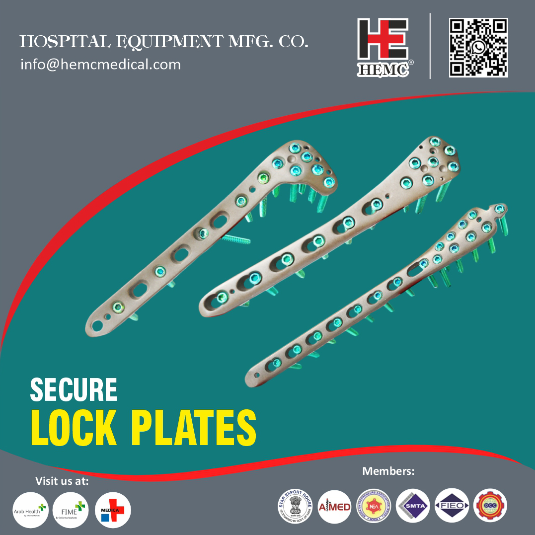 HemcOrtho's tweet image. Secure lock plates (also called locking plates) are orthopedic implants used to stabilize broken bones. 
#securelockplate #lockingplates #orthoplates #orthopaedic #orthopaedicimplants #traumaimplants #implants #bones #orthopedicimplants