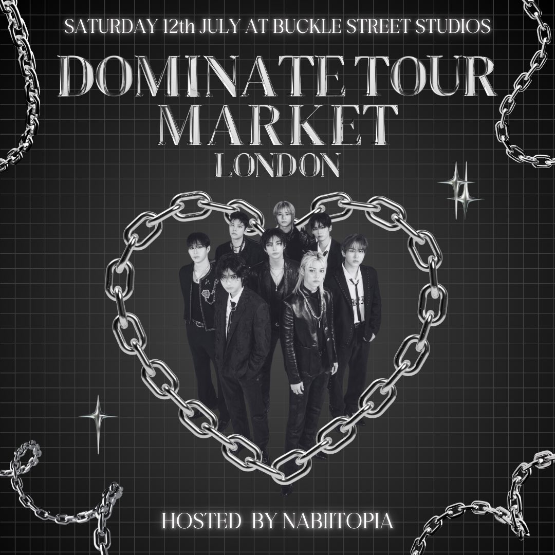 blosskitty's tweet photo. STRAY KIDS DOMINATE MARKET IN LONDON 🖤⛓️
when: 12th july 2025
where: buckle street studios, london

book your ticket now! 🛒
https://t.co/zcPI5wwRrZ

vendors: @o6frog @blosskittyco @shouuberry @KbySeni fairypop berrybowco &amp; _itsthat https://t.co/L3yWHcGq0z
