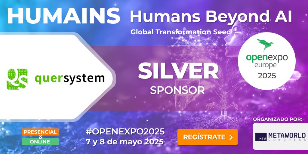 OpenExpo Europe (@openexpoeurope) on Twitter photo Contentos y felices de contar con Quersystem como Silver Sponsor en <a href="/OpenExpoEurope/">OpenExpo Europe</a> 2025 by Metaworld Congress <a href="/Metaworld_MTW/">Metaworld Congress</a> .
"HUMAINS: Humans Beyond AI". 7 y 8 de Mayo en
<a href="/LaNaveMadrid/">La Nave</a> .
openexpoeurope.com/es/openexpo-euโฆ
#OPENEXPO2025 #HUMAINS #openawards2025 #HumansBeyondAI Contentos y felices de contar con Quersystem como Silver Sponsor en <a href="/OpenExpoEurope/">OpenExpo Europe</a> 2025 by Metaworld Congress <a href="/Metaworld_MTW/">Metaworld Congress</a> .
"HUMAINS: Humans Beyond AI". 7 y 8 de Mayo en
<a href="/LaNaveMadrid/">La Nave</a> .
openexpoeurope.com/es/openexpo-euโฆ
#OPENEXPO2025 #HUMAINS #openawards2025 #HumansBeyondAI