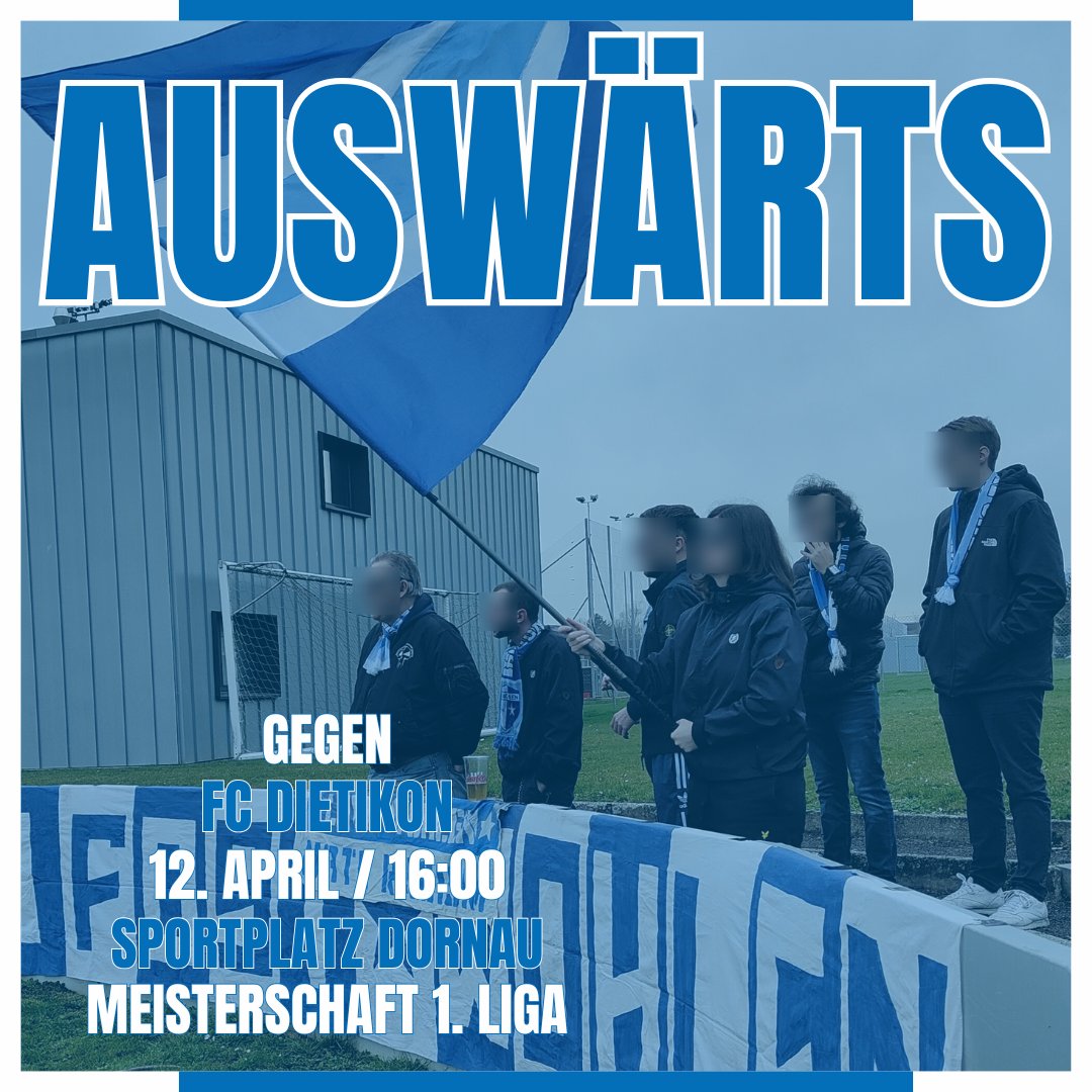 Zwei Niederlagen in Folge? Lassen wir nicht auf uns sitzen! Gemeinsam holen wir in Dietikon wieder drei Punkte.

Deshalb: Alli cho! Yalla FC Wohle!