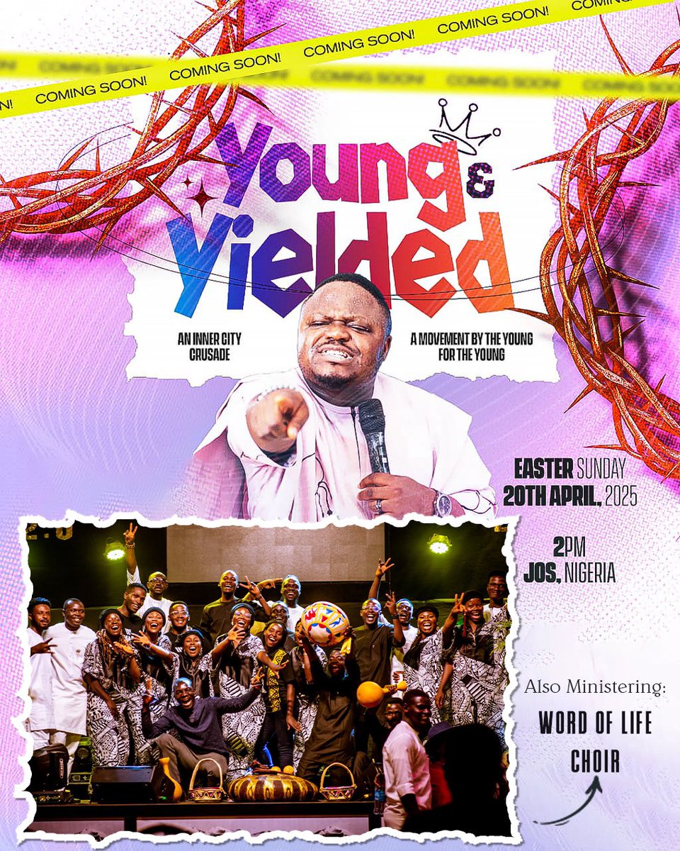 PstTiza's tweet photo. This Easter! The heart of God for the youth will be kick started in our city.

Join us by 2pm
On Easter Sunday, April 20th
At THE GODLIFE ASSEMBLY 

I am young and Yielded, How about you? https://t.co/PChU0WofPZ