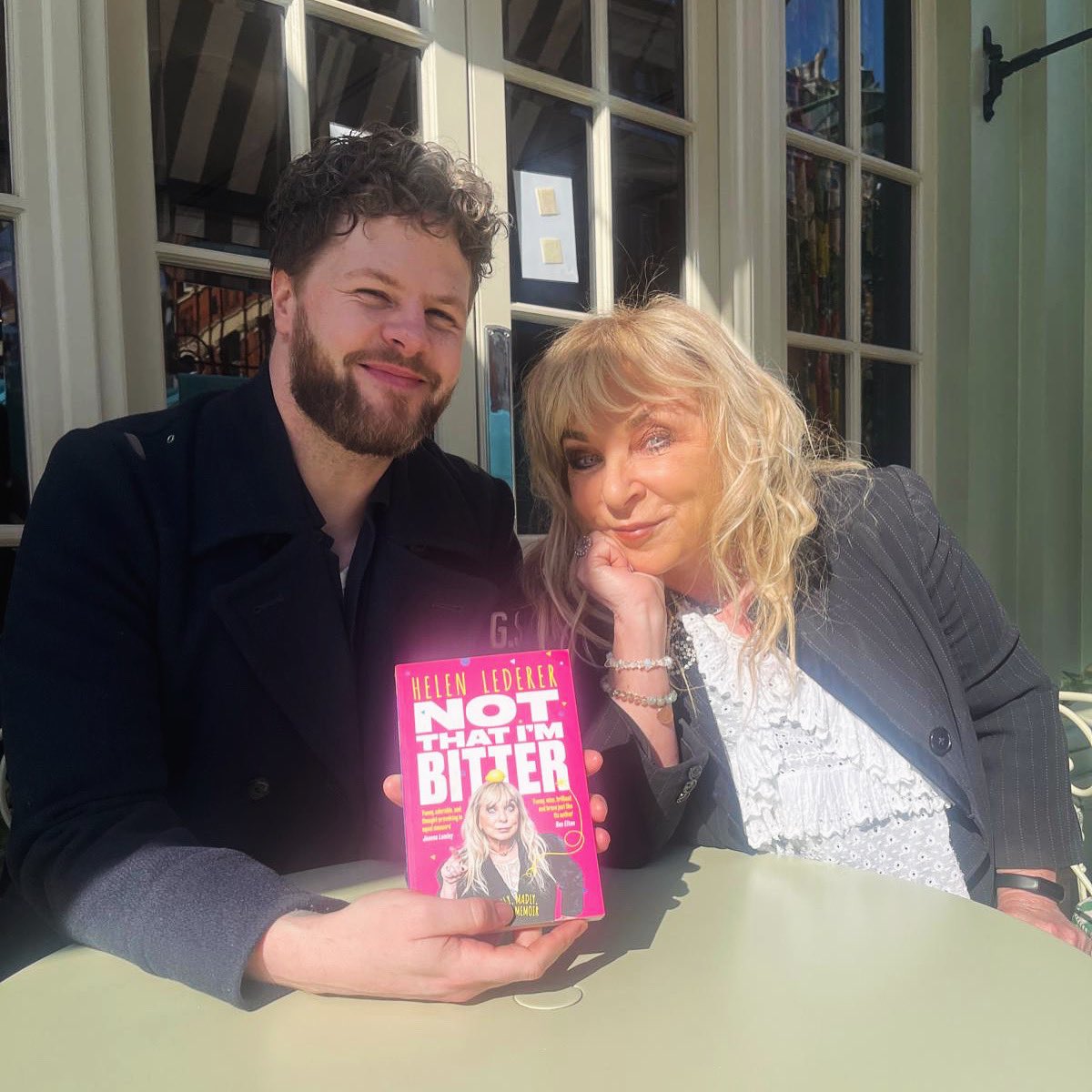 HelenLederer's tweet photo. When best friend @JayMcGuiness holds one’s book.

🍋Not That I’m Bitter🍋 NEW paperback with NEW chapters available to buy: https://t.co/1pbNZ29NK2

#friends #bff #book #new #comedy #memoir #abfab #bottom #rikmayall #funny #witty #standup #80s #90s https://t.co/w5M0xfj4aH