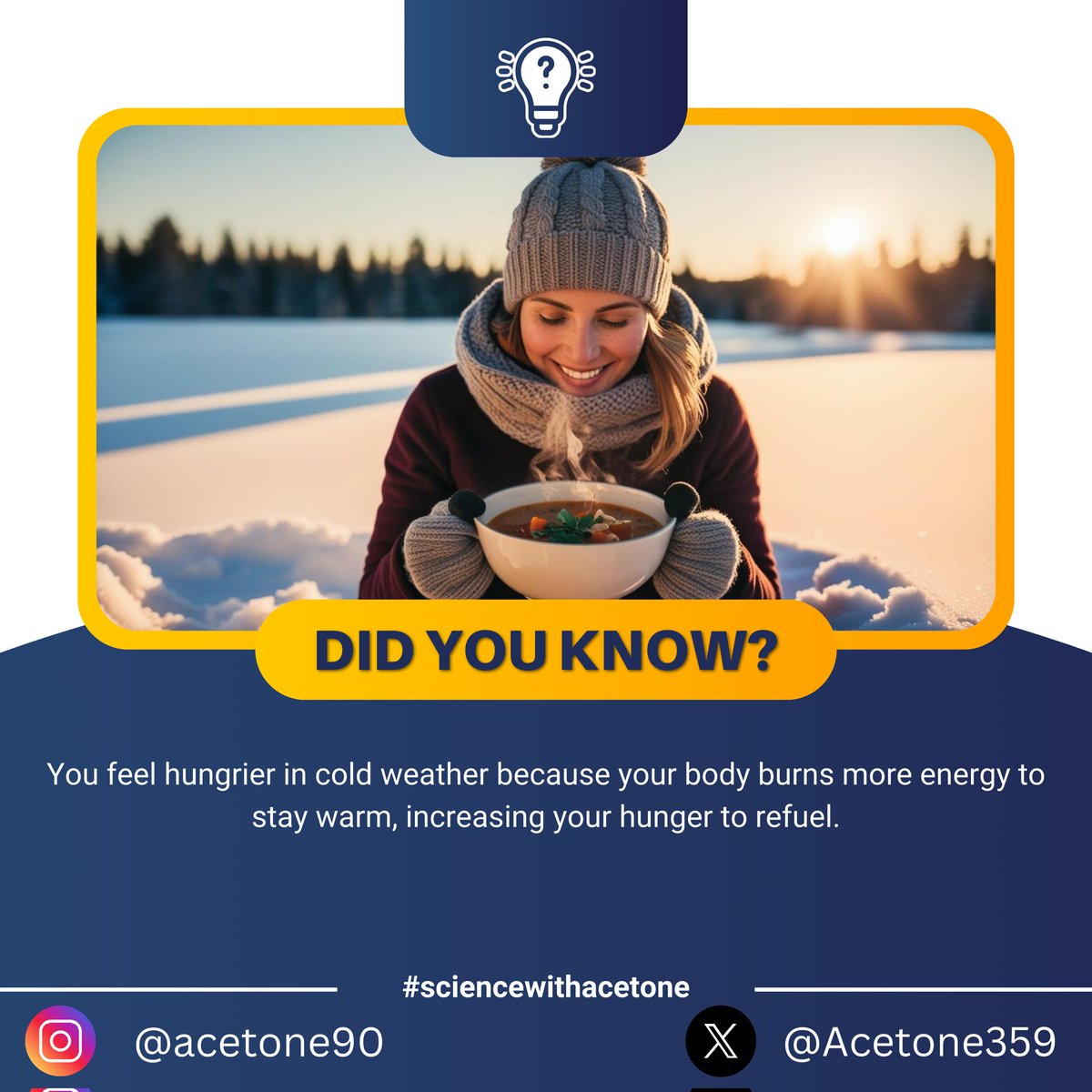 Acetone359's tweet photo. #MedicalScience #IncreasedHungerInColdWeather #BodyEnergyDemand #ScienceWithAcetone https://t.co/51ErZz511I