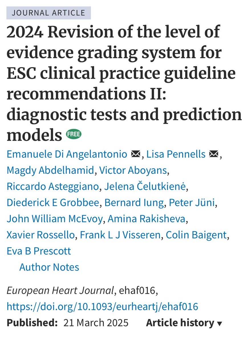 EACVI President (@eacvipresident) on Twitter photo The <a href="/escardio/">European Society of Cardiology</a> has updated its evidence grading system for Clinical Practice Guidelines, with clearer definitions for therapies, prevention, diagnostics, and prediction models. The revised system enhances clarity and flexibility to better support clinical decisions and will apply The <a href="/escardio/">European Society of Cardiology</a> has updated its evidence grading system for Clinical Practice Guidelines, with clearer definitions for therapies, prevention, diagnostics, and prediction models. The revised system enhances clarity and flexibility to better support clinical decisions and will apply