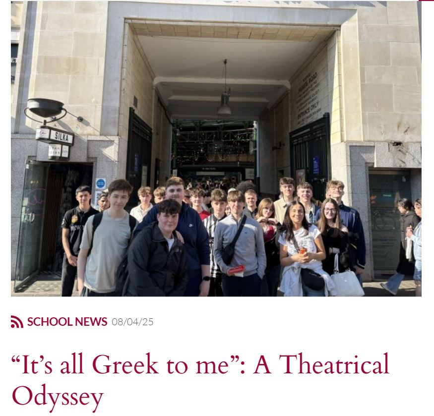 StCuthbertsEng's tweet photo. "It's all Greek to me": A Theatrical Odyssey
One of our Year 12 students has written an article, in collaboration with others also on the trip, about their experiences in London recently.🎭Here's the link! https://t.co/PrNtYZyFzy
#StCuthbertsCommitment #LitonTour #LitinLondon https://t.co/K2jz9513ld
