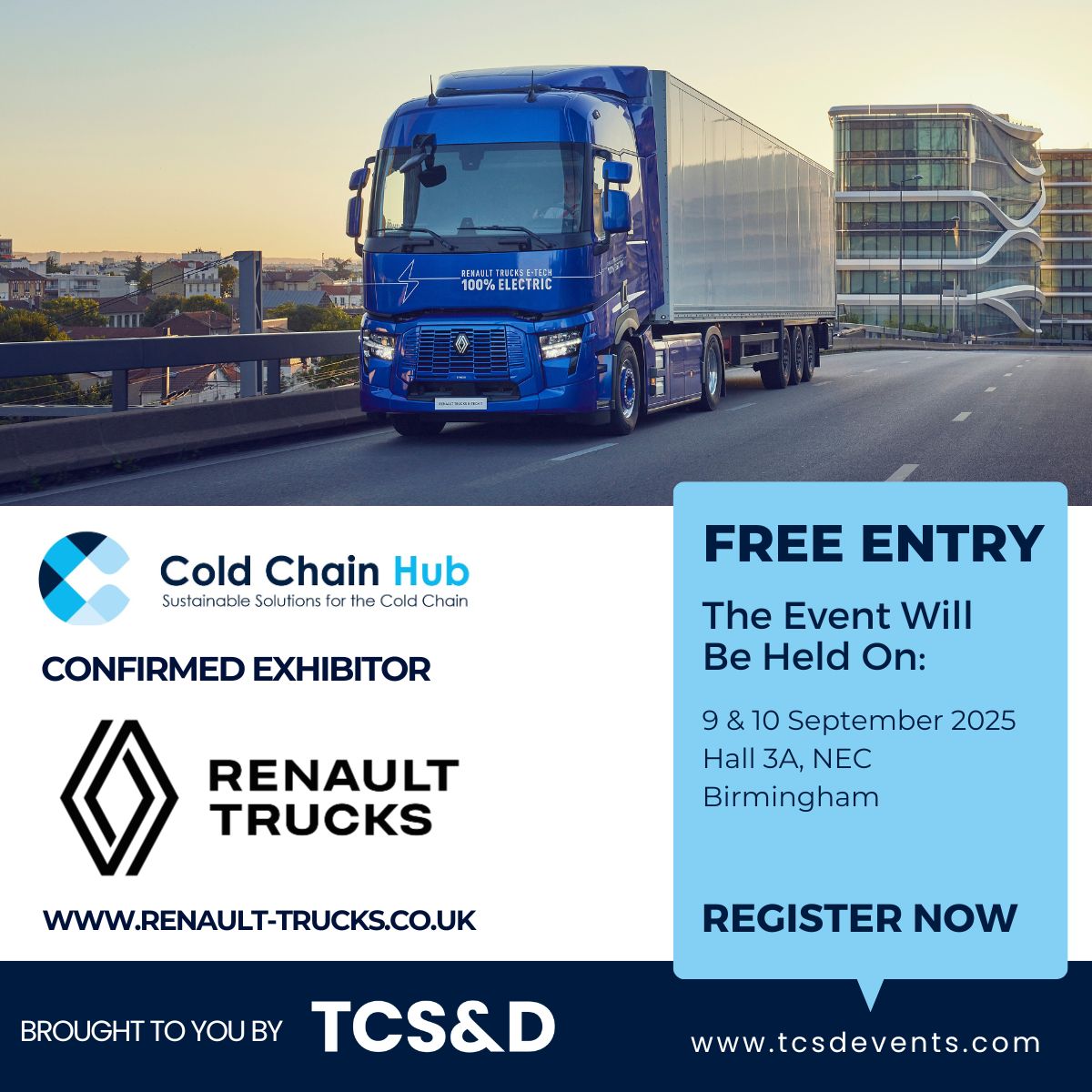 TCS&D Magazine (@tcsandd) on Twitter photo Visit <a href="/RenaultTrucksUK/">Renault Trucks UK</a> at TCS&D's Cold Chain Hub on the 9th & 10th September.
Register today at rfg.circdata.com/publish/CCH25/
#tcsd25 #coldchain #supplychain #logistics #refrigeratedtransport #trucks #transport #refrigeratedvehicles #transportindustry #electricvehicles #transport Visit <a href="/RenaultTrucksUK/">Renault Trucks UK</a> at TCS&D's Cold Chain Hub on the 9th & 10th September.
Register today at rfg.circdata.com/publish/CCH25/
#tcsd25 #coldchain #supplychain #logistics #refrigeratedtransport #trucks #transport #refrigeratedvehicles #transportindustry #electricvehicles #transport