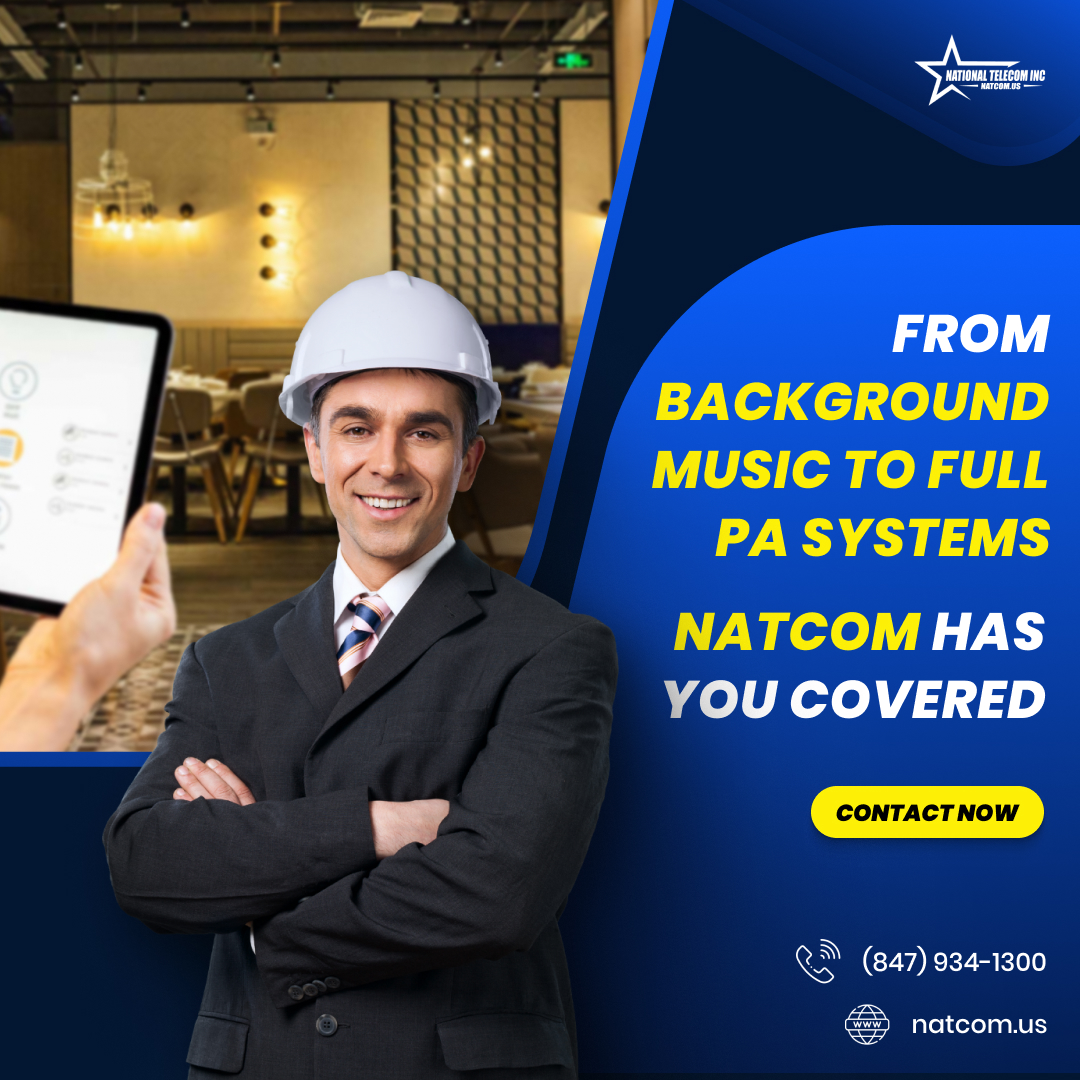 natcomus's tweet image. 🎵 From ambient background music to full PA systems. NATCOM brings smart sound solutions to your business.
📞 (847) 934-1300 | 🌐 natcom.us
#PAsystems #SmartSound #CommercialAudio #BusinessTech