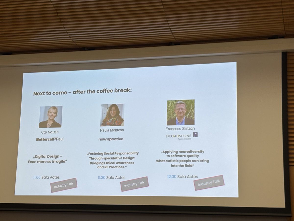 Industry track resumes #REFSQ2025 ⁦<a href="/WC_REFSQ/">REFSQ 2025</a>⁩