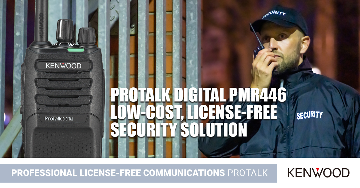 Equip your #SecurityPatrols &amp; #Guards with the reassurance of clear, reliable communication at the push of a button. #LicenseFree #ProTalk digital #dPMR446
offers instant voice communication without the distractions and fragility of smart
phones. More ow.ly/On8R50Vlicp