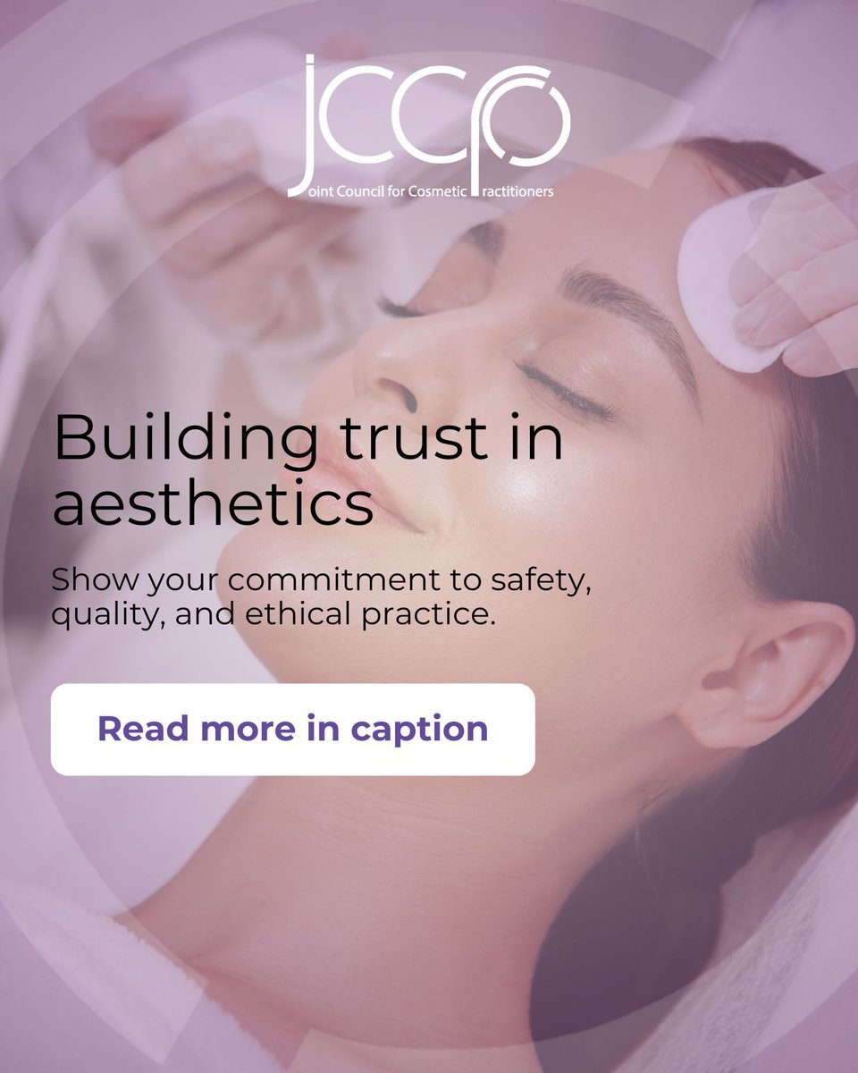 Building trust with clients is key in aesthetics. The JCCP Practitioner Register helps ethical practitioners: 

 ✔️ Show commitment to safety &amp; quality 
✔️ Gain credibility in an unregulated industry 
✔️ Stand out as a trusted expert 
 
📩 Join today: jccp.org.uk/JoinNow .