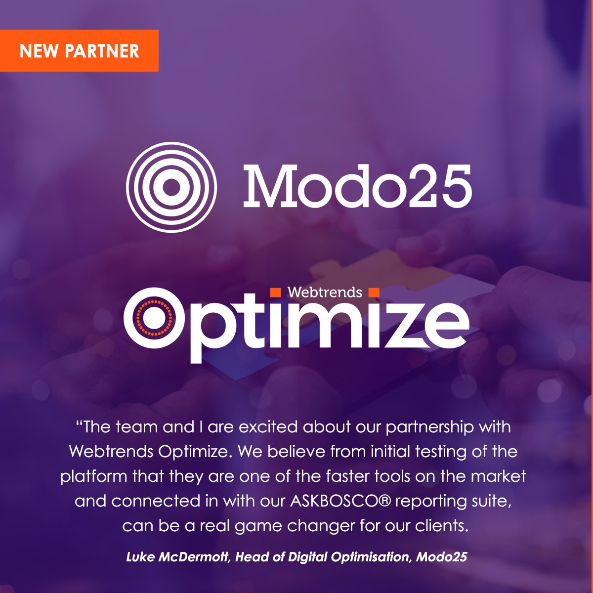 We are excited to announce our partnership with Modo25, who offer such a wide range of expertise around SEO, Paid Search, Affiliate Marketing and CRO. 
You can learn more in our full partnership announcement 👇 
lnkd.in/euM8Wvvu