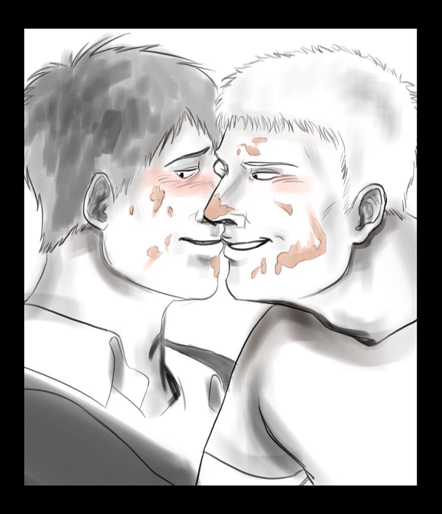 hercoal's tweet photo. day 5: indirect kiss/face messy with food kisses 
🧁🍰 

#ReibertKissyWeek2025 @ReibertWeek2025 https://t.co/O5NqvHaFsq
