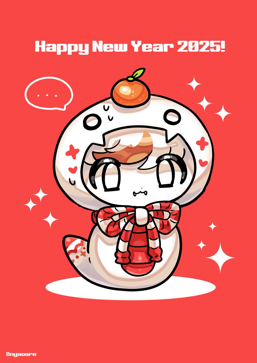 nyaoore's tweet image. 新年イラスト描くの忘れてたので今更失礼します🐍

#にゃおーれ　
#furry #TDM #furryart #oc #originalcharacter #創作 #art #チビケモ #ケモノ #オリキャラ　#創作　#イラスト　#デジタルイラスト