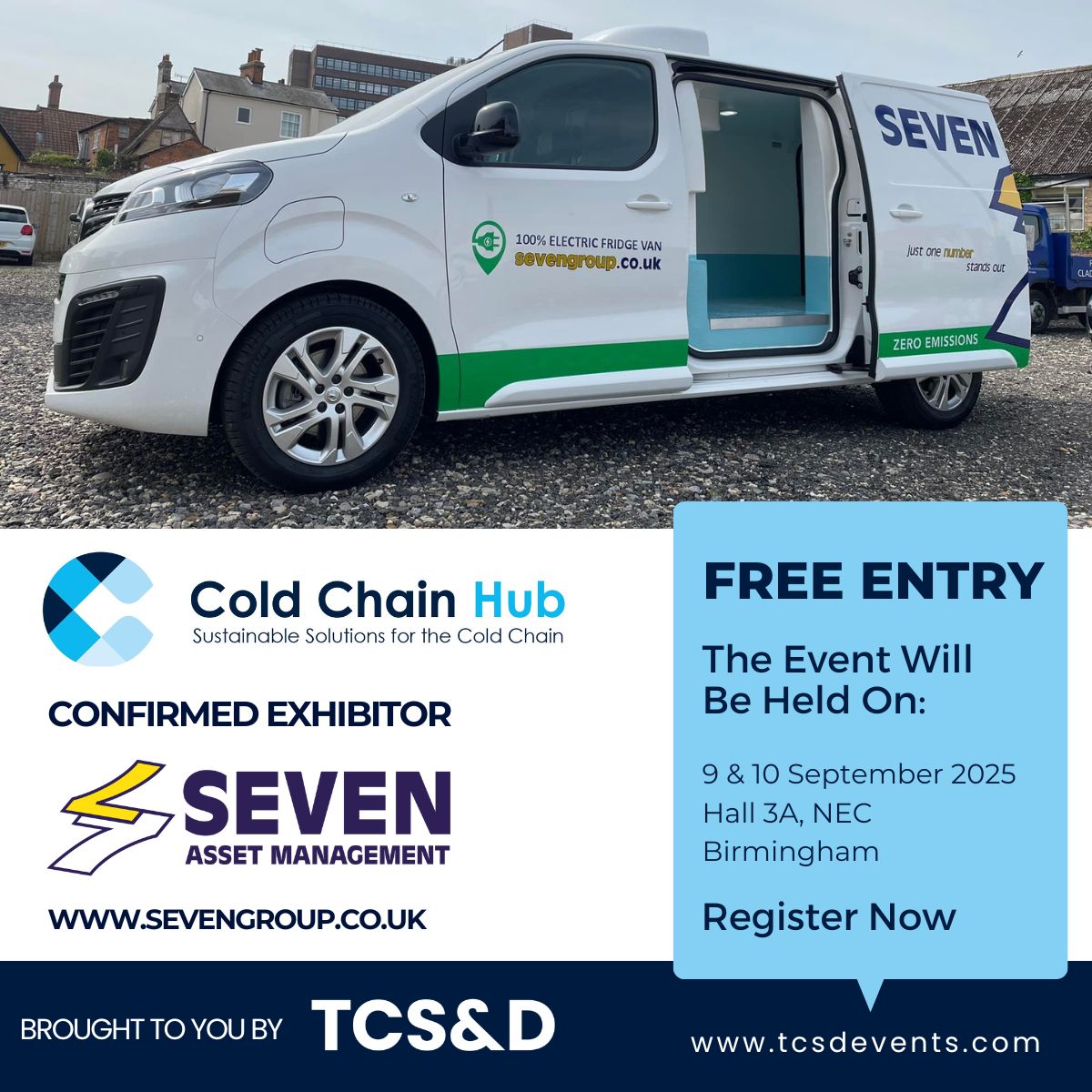 TCS&D Magazine (@tcsandd) on Twitter photo Visit <a href="/sevenasset/">Seven Asset</a> at TCS&D's Cold Chain Hub on the 9th & 10th September.
Register today at rfg.circdata.com/publish/CCH25/
#tcsd25 #coldchain #supplychain #logistics #refrigeratedtransport #food #foodservice #rental #contracthire #refrigeratedvehicles #electricvehicles Visit <a href="/sevenasset/">Seven Asset</a> at TCS&D's Cold Chain Hub on the 9th & 10th September.
Register today at rfg.circdata.com/publish/CCH25/
#tcsd25 #coldchain #supplychain #logistics #refrigeratedtransport #food #foodservice #rental #contracthire #refrigeratedvehicles #electricvehicles