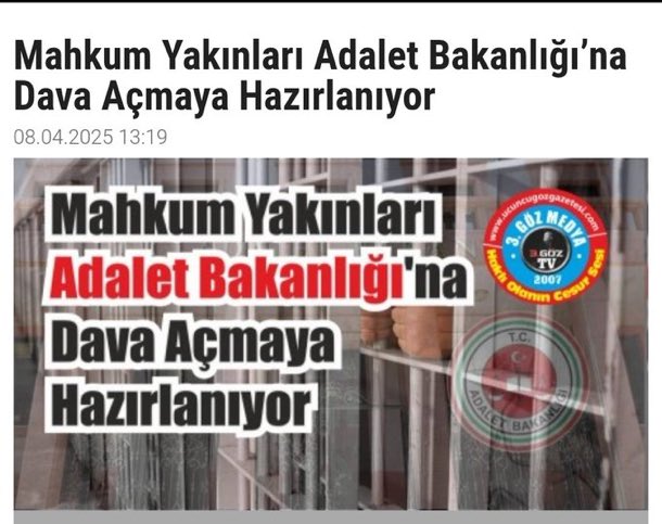 Mahkumlar DavaAçıyor <a href="/YildizFeti/">Feti Yıldız</a>  <a href="/yilmaztunc/">Yılmaz TUNÇ</a>  <a href="/M_Sarigul/">Mustafa Sarıgül</a>