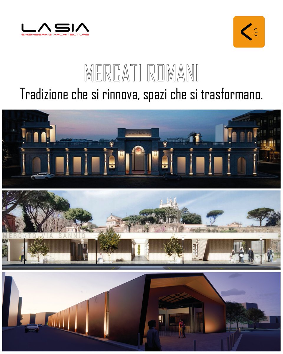 LaSia_engineer's tweet photo. 📌Un nuovo volto per i Mercati Romani 🏗🏛

La SIA è impegnata nella riqualificazione di tre dei mercati storici più significativi di Roma – Piazza dell’Unità, Colli Albani e Via Sannio – con l’obiettivo di restituire nuova vita a luoghi simbolo del tessuto urbano della Capitale. https://t.co/gMyJKG8Nwe