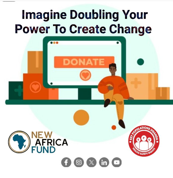 💡 Imagine doubling your power to create change! For every dollar you give, the New Africa Fund will match it instantly
Together, we can provide mental health support, and safe spaces for vulnerable communities.
📢  Every amount counts.
give-usa.keela.co/key-population…
 #DonateForImpact