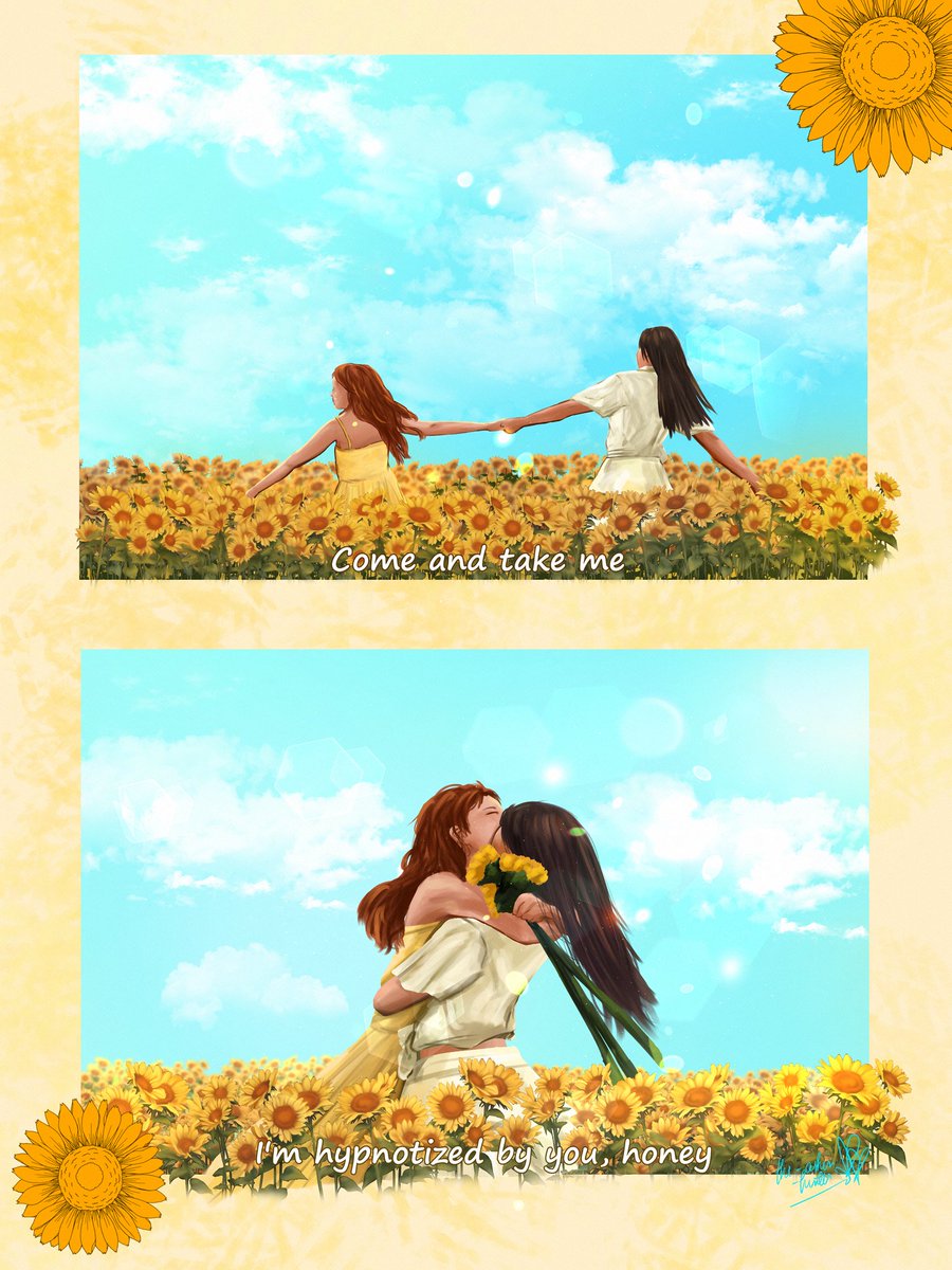 #LUCKYTIN: The 🌻sunflower always cast her gaze towards her ☀️sun. 

🎶inspired from: Sunflower by Red Velvet