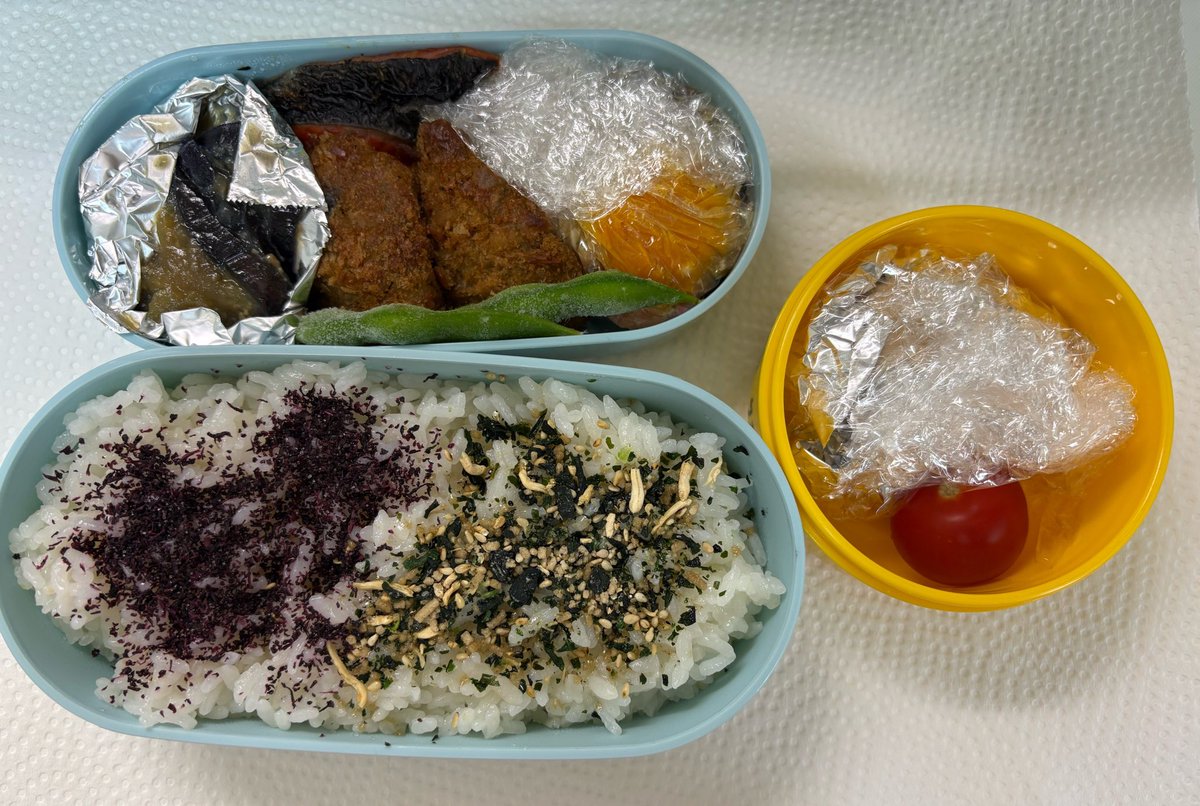 今日子供２号が中学に入学して初めてのお弁当🍱持参。
完食して帰宅😊