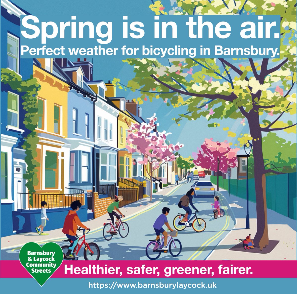 The blossom is out, spring is in the air and it's a beautiful time for walking and cycling in our neighbourhood. 💚💚💚