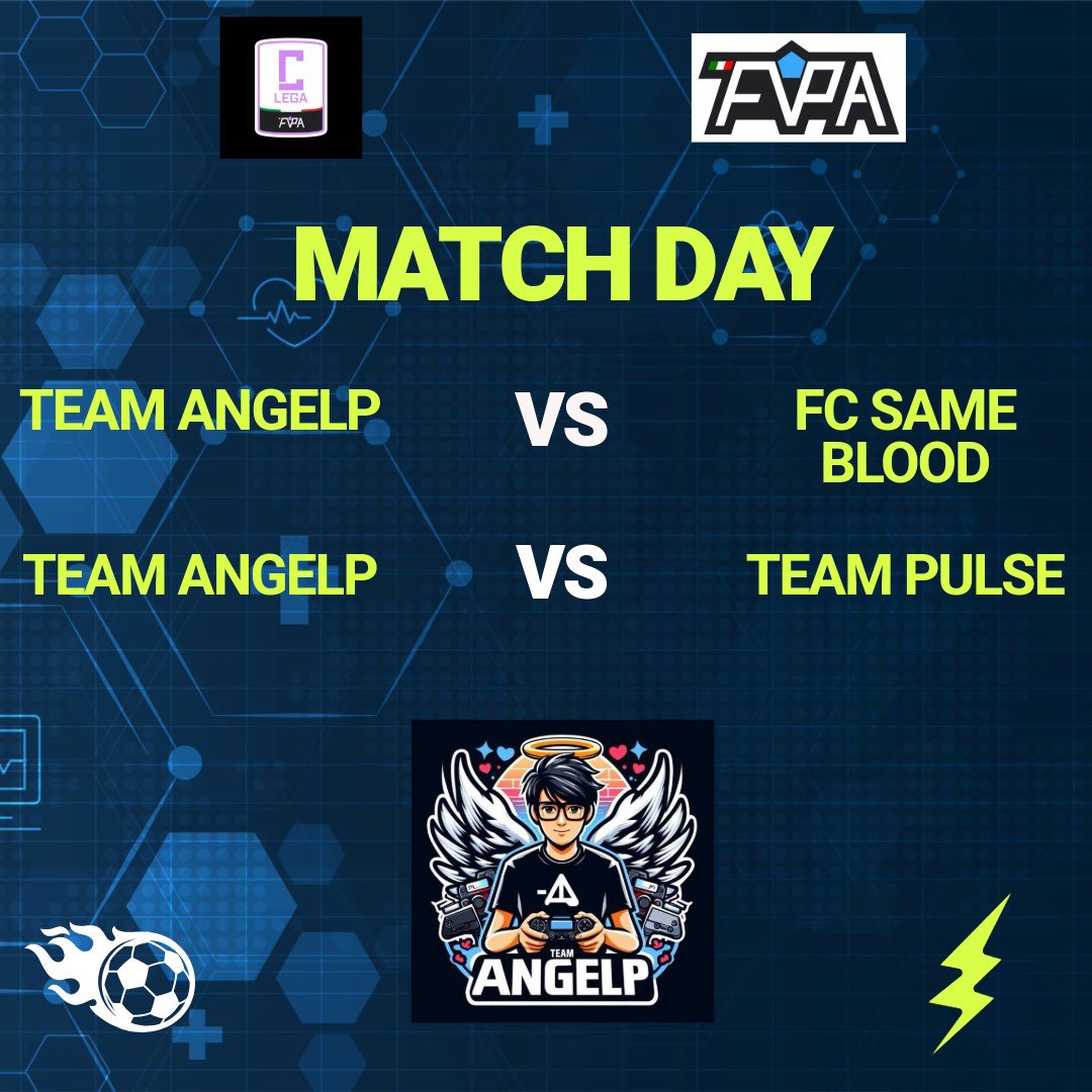 📅 Match Day 
🏆 <a href="/FVPA_net/">FVPA.net 🇮🇹</a> 
⌚️ 22:00
🆚 <a href="/FCSameBlood/">⚫🩸FC SAME BLOOD🩸⚫</a> 

📅 Match Day
🏆 <a href="/FVPA_net/">FVPA.net 🇮🇹</a> 
⌚️ 23:10
🆚 Team Pulse