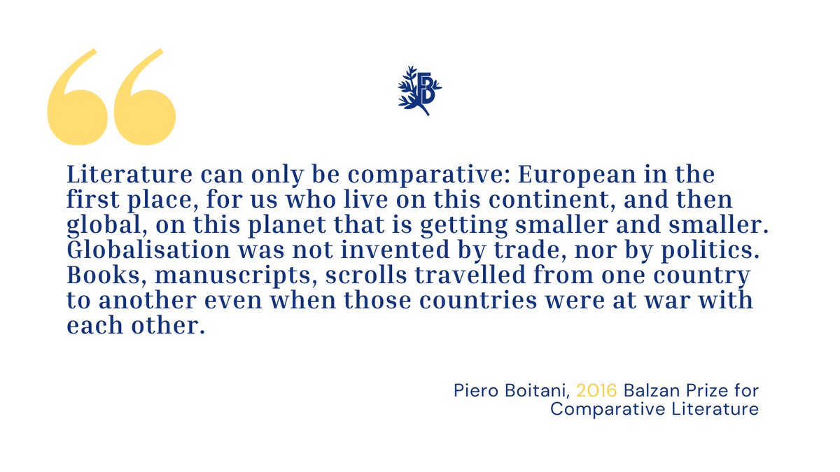📖Piero Boitani has illuminated the classics, revealing how the past and present engage in dialogue through comparative literature. Thanks to his work, myths continue to live on through time. The Balzan Prize is a well-deserved award!

#PieroBoitani #BalzanPrize #Literature