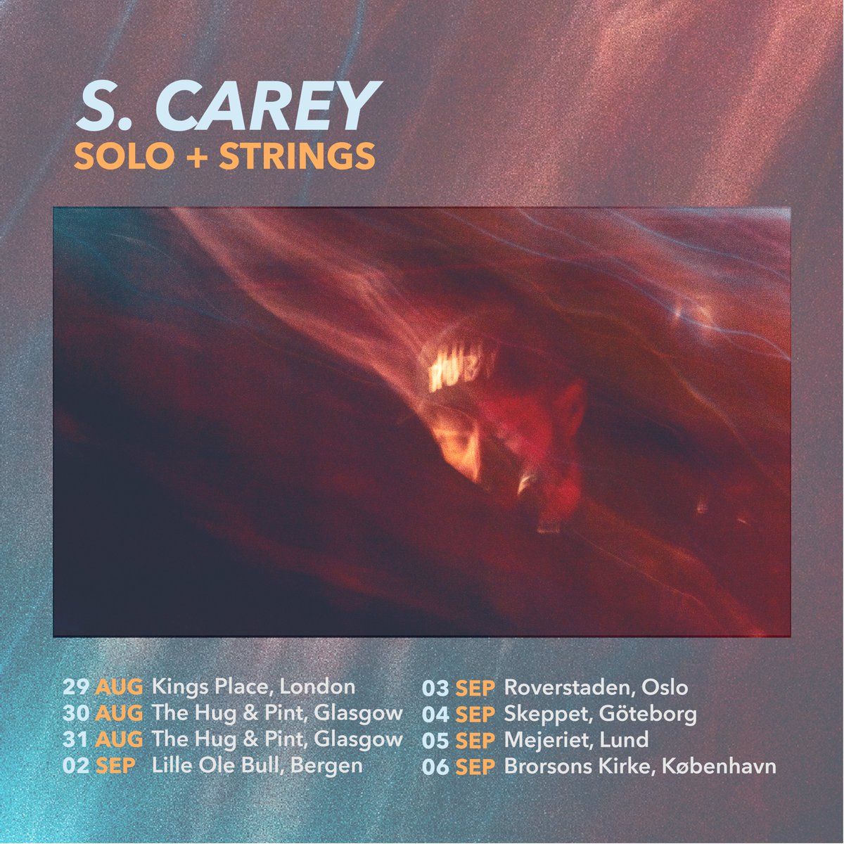 Beyond thrilled to announce another solo + strings tour in the UK / Europe later this year!!! Some new and some familiar places for S. Carey. Hoping to make it a beautiful trip. Tickets on sale Friday !! And see you soon, EU / UK ❤️

scarey.org/shows