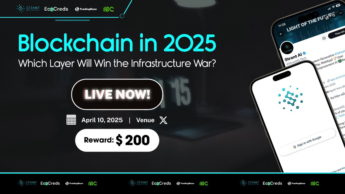 StrantAI_Tech's tweet image. 🔥AMA LIVE NOW: Strant AI x EcoCreds x TradingBaseAI
🔷 @EcoCreds is a decentralized RWA marketplace for environmental credits, empowering global brands and enterprises to meet their ESG goals with full transparency, traceability, and trust - all powered by blockchain…
