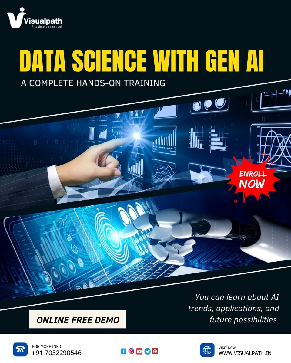 VisualpathPro's tweet photo. 🎓 Master Data Science with Gen AI – Hands-On Training!
Get trained on real-world AI tools, applications & trends with our industry-led course.
📢 ENROLL NOW & Transform Your Career!
📞 +91 7032290546
🌐 https://t.co/s1P1Vr40tU
#DataScience #GenAI #AITraining #DataScienceWithAI https://t.co/dArIJNbiHm