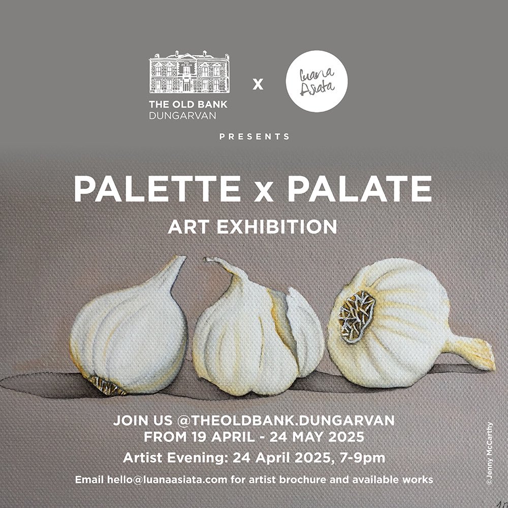 ventrybeach's tweet photo. Delighted to have 2 of my paintings selected for ‘Palette x Palate’!

Join us at the @TheOldBank_IRE Dungarvan from 19 April to 24 May for a unique art experience that celebrates food and creativity to coincide with @waterfordfof https://t.co/SJezECEPHM