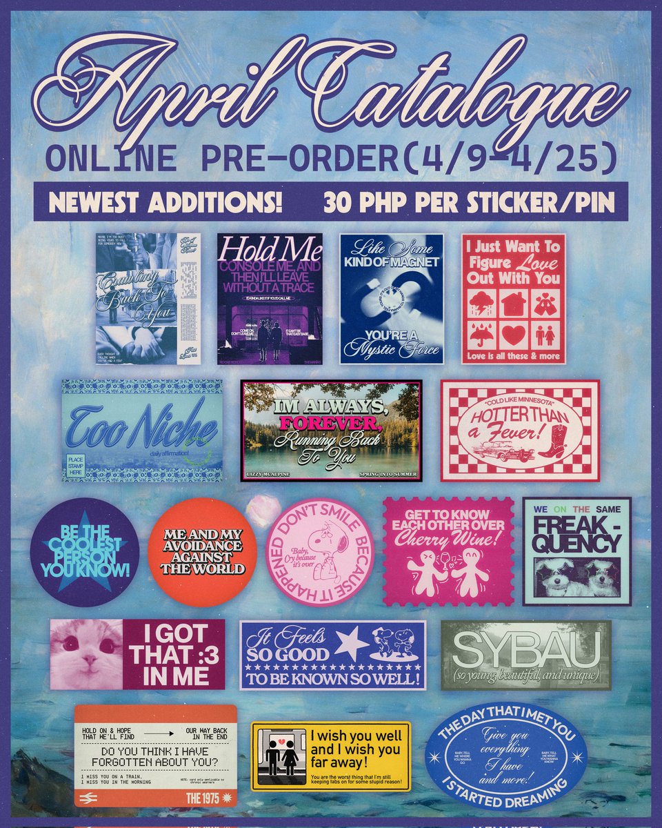karlcosmic's tweet photo. KARLCOSMIC’S APRIL CATALOGUE ☆

after a long 6 month break, we are back! any form of support helps a lot 🫶 

now open! 🛒 (4/9-4/25)

order here: https://t.co/NO1Y30fs61 https://t.co/dFdDOOwVCn