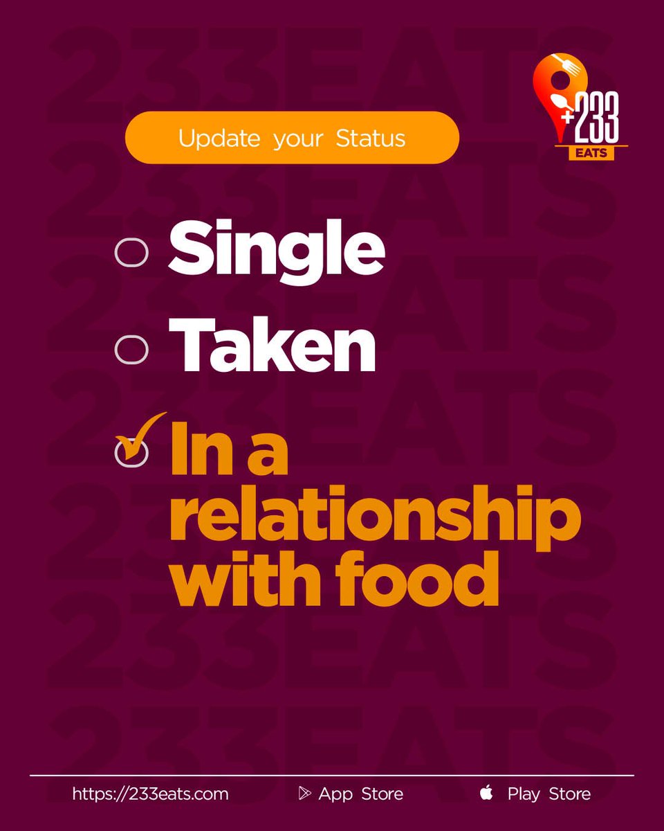 233_Eats's tweet photo. Let’s be honest… food has never ghosted us, never argued with us, and always shows up hot and ready!
Update your status — because this is the only relationship that truly satisfies.
#233Eats
#DownloadNow https://t.co/hjdBlJkHQB