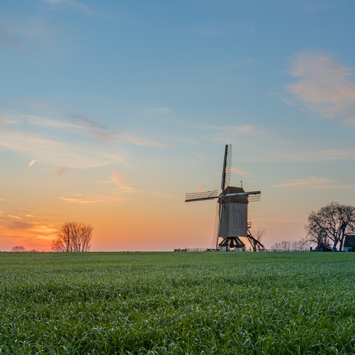 PeterDR007's tweet photo. #vrtweer 
Huise (Kruisem) 09/04/25 
#Huisekoutermolen https://t.co/kYOGXut9iU