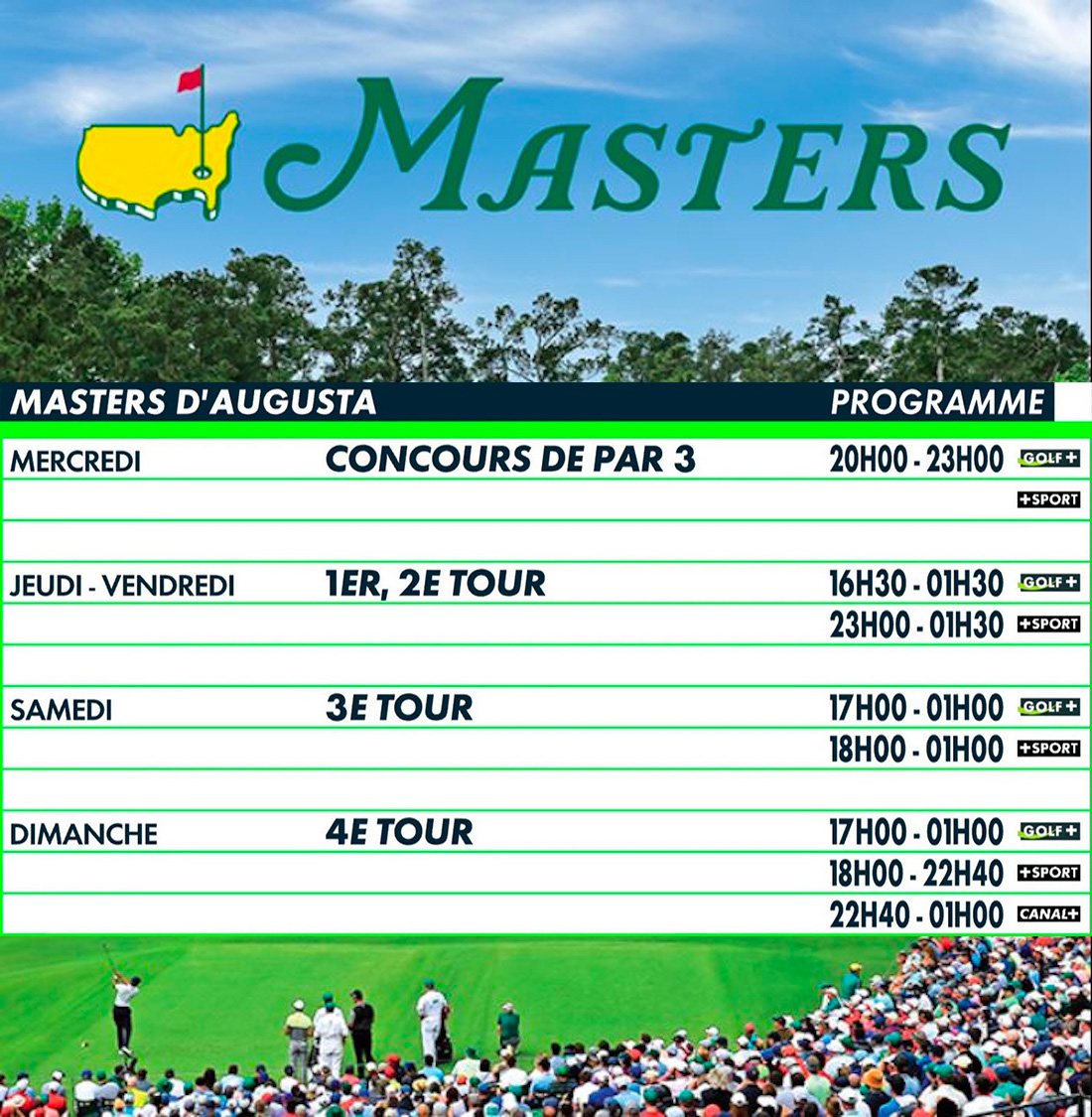 Semaine MAJEURE 💚 <a href="/TheMasters/">The Masters</a>