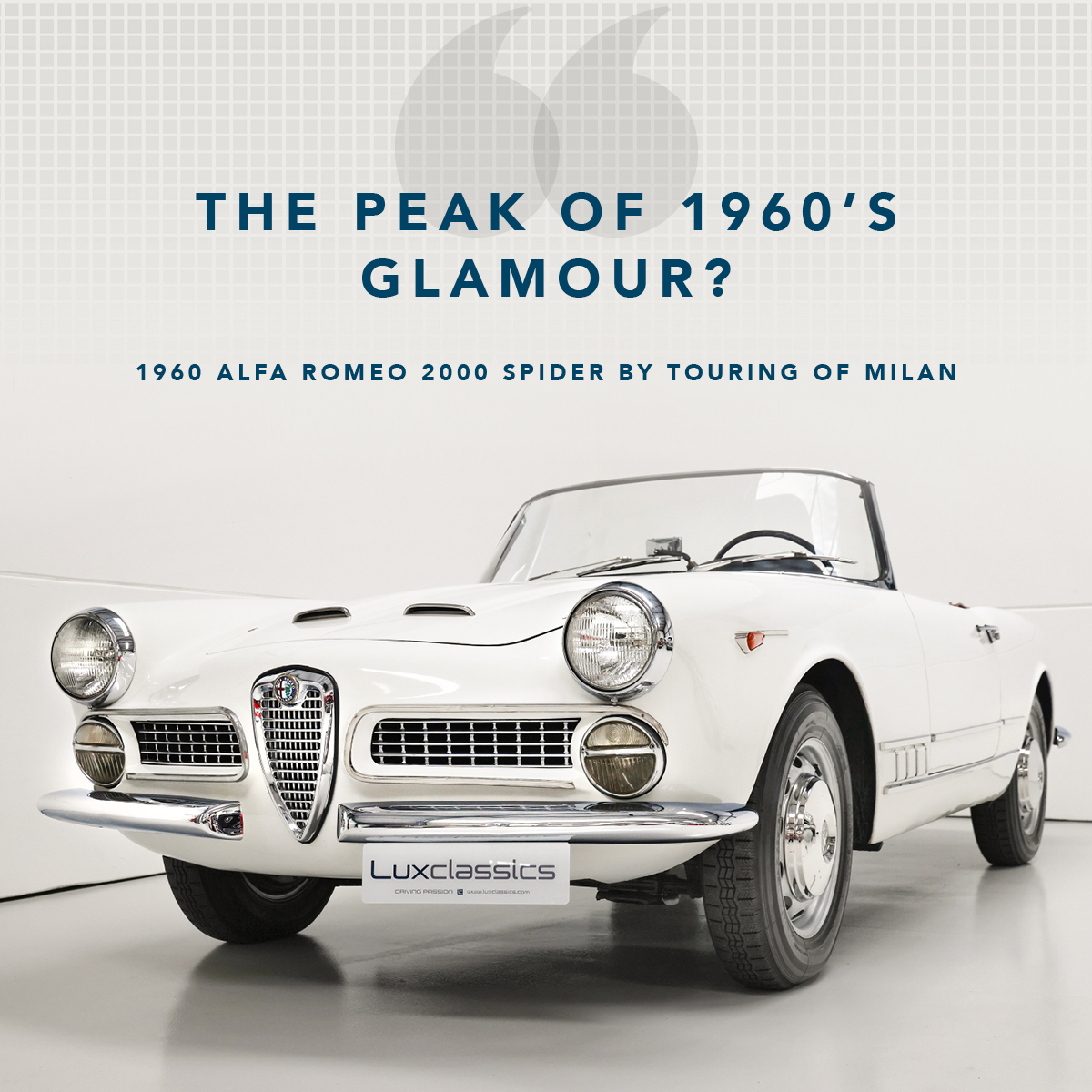 luxclassics's tweet image. The French Riviera is calling: Desirable and collectible, low mileage 1960 Alfa Romeo 2000 Spider by Touring of Milan, for sale at Lux Classics and available for viewing by appointment. See it in our showroom here.
luxclassics.com/vehicle-detail…

#classicalfa #alfaromeospider