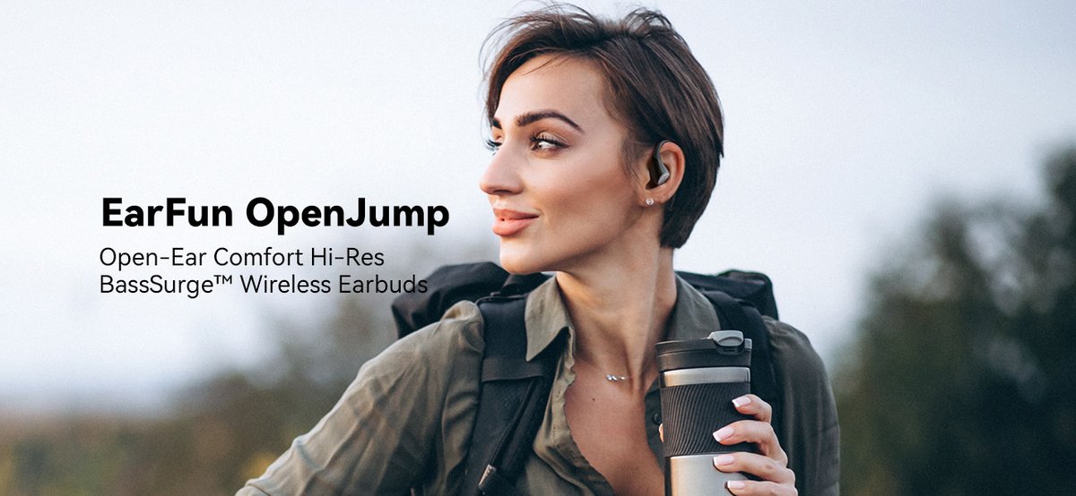 EarFunAudio's tweet image. Ready to hit the trail with #EarFunOpenJump? 🌲🎧

 These open-ear earbuds are designed to deliver powerful sound while keeping you aware of your environment. Perfect for all your outdoor adventures! 

#MusicForAdventure #OutdoorAudio #WirelessSound #ExploreMore