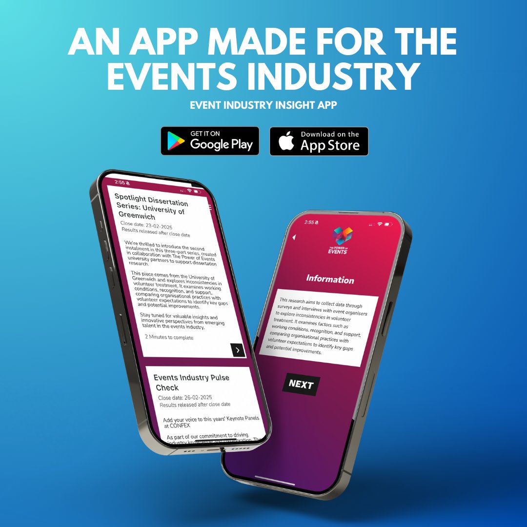 The Event Industry Insight App!📱 With new research, industry news and so much more, our app is great for showcasing the data and research found in the UK Events Industry.

With 2 clicks you can have unparalleled access to the Industry.

Download here: apps.apple.com/gb/app/event-i…