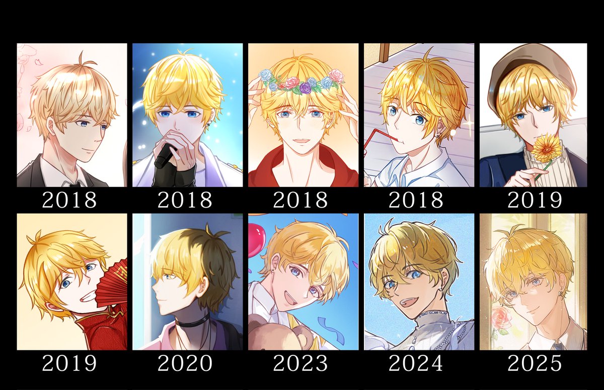 这几年的周棋洛生贺
时间倒序，最后1p是总结ww

#周棋洛 #恋与制作人 #周棋洛0409生日快乐