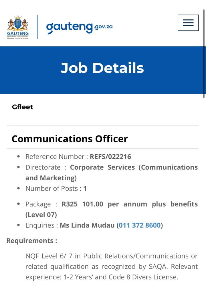 CarolBoitumelo1's tweet photo. Gauteng Government is hiring!

📌Administration Clerk
📌Admin Clerk: Financial Accounting
📌General Assistant
📌Communication Officer

Visit: 
https://t.co/QbU3pKgUgP and apply from wherever you are! 😉  

#GautengJobs #JobSeekers #CareerPlug #WorkOpportunities https://t.co/f3jITVwLnR