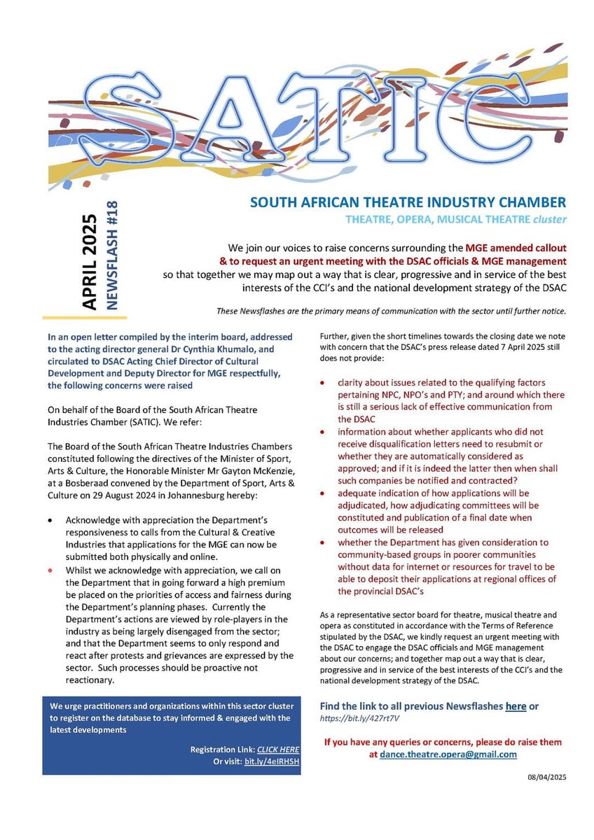 WE SHALL RAISE OUR VOICES UNTIL <a href="/GaytonMcK/">Gayton McKenzie</a> You Listen to US!

We call upon the department to release the outcomes of the January call of Mzansi Golden Economy now!

#MinMcKenzieStopIgnoringUs
#ReleaseMGEResultsNow!
#CreativesDeserveBetter
#TransparentMGE