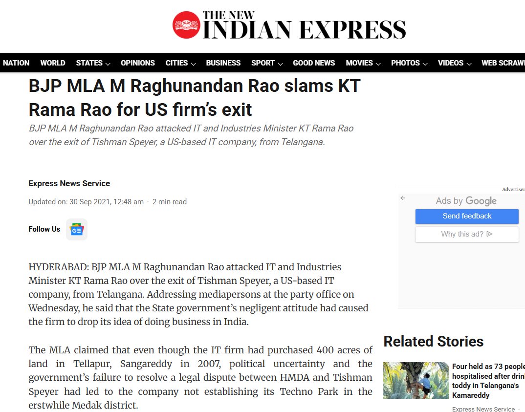 HydREGuide's tweet photo. 🚨 KTR & Co – Tellapur Technocity Scam | Part 1: What Really Happened 
This exposé unfolds in 3 parts:
Intro – Timeline & how it all began and overview
Land Grab – How KTR’s cronies took over TTPL from original owners
Shady Deals – Bizarre HMDA/MUAD agreements that favored the developers

Introduction:
Start - 2007:
Big names like Tishman Speyer (US firm behind Waverock), ICICI Ventures, and NCC teamed up with HMDA to build a 400-acre mega township in Tellapur.
Only 100 acres were acquired ,they paid ₹446 Cr upfront (₹4.46 Cr/acre) for that part. HMDA held just a 1.5% stake (later increased to 5%).
Pause- 2008:
Global financial crisis hit, Additional Land couldn't be acquired. The project stalled.The JV was stuck. 

The Twist (2014–2018)
Once things improved , back from 2014, Tishman & ICICI kept asking HMDA: "Give us the land or return the money." Zero response. By 2017/18, they were under pressure 😓
Surprise Entry:
Suddenly My Home Group & Pratima Group enter the scene. Everything magically speeds up . They takeover
one by one, initially Tishman,&ICICI  and an year later NCC get pushed out of TTPL, entirely replacing TTPL  by My Home + Pratima directors by 2020.  The amount received by the original companies as per company filings is shockingly low.
Now the same land cleared for massive residential towers(Sayuk + Akrida+Avali) with strange & favorable agreements from  HMDA. And another residential + commercial coming up too.

Only MP @RaghunandanRaoM publicly questioned this shady deal, while here was silence from both the ruling party and opposition.

👉 Part 2 coming soon: How the takeover happened in detail along with detailed timeline  & how much the original firms got (or didn’t get) 

🧾 Various Sources used for 3 parts:
NCC annual reports
TTPL Mauritius filings
MCA/Zauba directors data
RERA agreement Docs
Various News sources

#HyderabadScam #RealEstateScam #Tellapur #MyHome #KTR