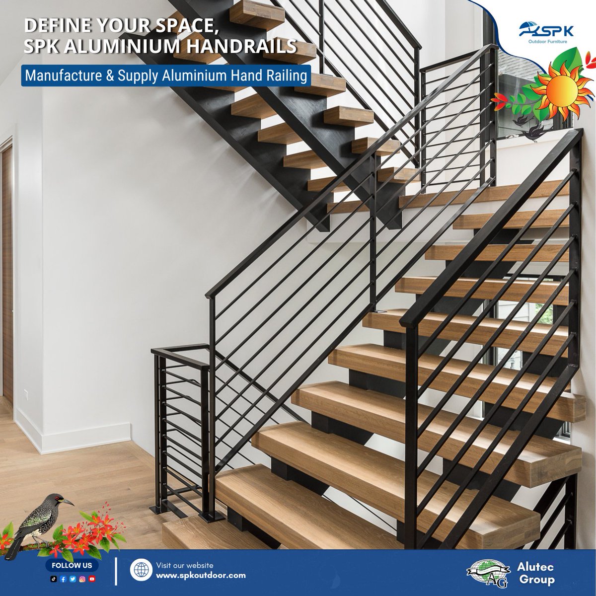 AlutecGroup's tweet image. Safety never looked this good. SPK’s aluminium handrails = sleek lines, zero rust, and instant curb appeal .Call 076 138 7452 or visit spkoutdoor.com to upgrade today! #alutecgroup #spkdesign #homeupgrade