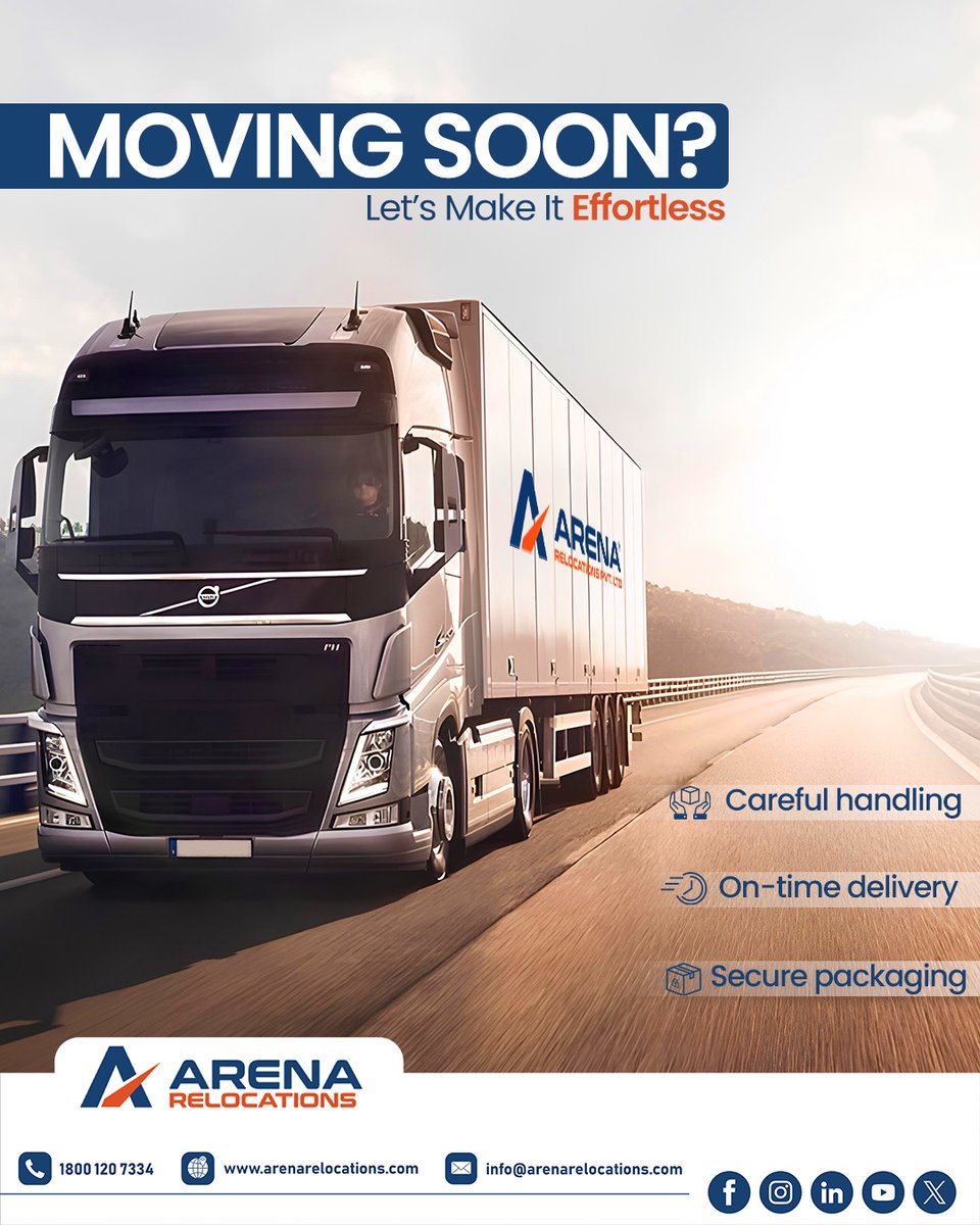 arenarelocation's tweet photo. Moving soon? Let’s do it the smart way!💡
From careful packing to timely delivery, we make sure your move is smooth and seamless

#arenarelocations #domesticshifting #domesticrelocation #homeshifting #homerelocation #logisticservice #logistics #logisticscompany #packersandmovers https://t.co/e176XKUfxW