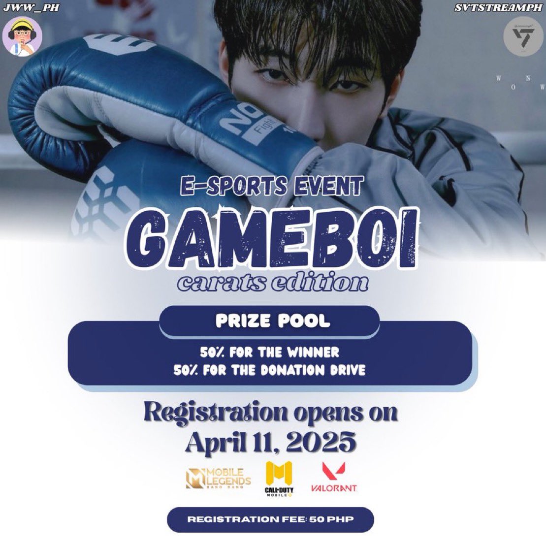 xueishaoo's tweet photo. 🎮GAM3 BO1 # 𝐂𝐚𝐫𝐚𝐭𝐬 𝐄𝐝𝐢𝐭𝐢𝐨𝐧! 🎮

in collaboration with @JWW_PH, together with @svtstreamph, an e-sports tournament event for all PH carat gamers awaits in the corner!

if u are interested, answer this form below:
https://t.co/X833lYSs36

see you, everyone! 👾🎮 https://t.co/g08AxO8m1s