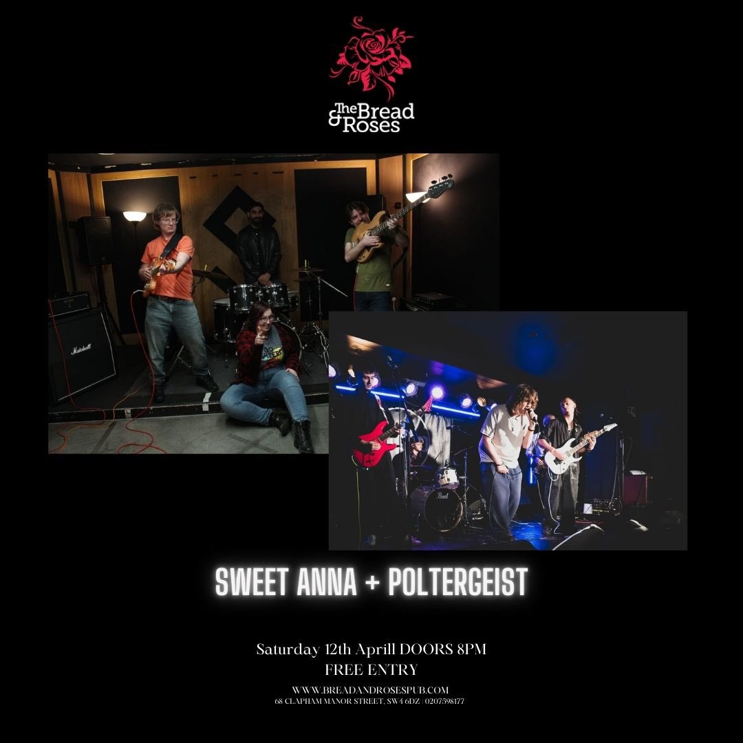 Two killer bands, one solid night.

Sweet Anna bring their happy grunge sound - chunky guitars, fuzzy bass, and big energy.

Poltergeist are all groove and grit, blending post-hardcore vibes with raw South London power.

#livemusic #londongigs #clapham
