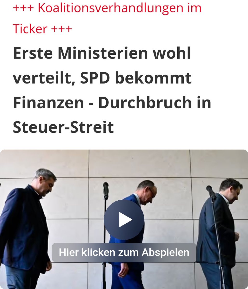 #Koalitionsverhandlungen #Neuwahlen #SPD #CDU #CSU
Wir sind verloren!