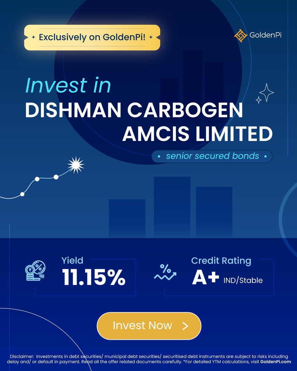 Caption: DCAL, a global CRAMS leader with 40+ years of pharma
expertise is tapping the debt market with ₹50 Cr secured NCDs. Dive into the details, click here:-
goldenpi.com/blog/investmen…