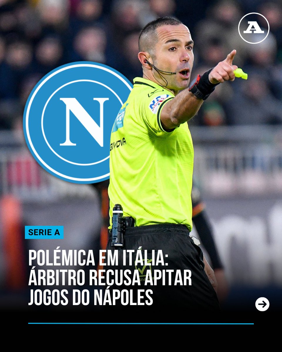 abolapt's tweet photo. O árbitro internacional Marco Guida confessou que optou por não apitar jogos do Nápoles. 🇮🇹🔵
🗣️ «Eu vivo na cidade de Nápoles e na província. Pensar em cometer um erro na atribuição de um penalti e não poder sair de casa não me faz sentir sereno».
#Napoli #MarcoGuida https://t.co/0zXHJAwKjL